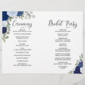 Nous le faisons ! Programme de mariage plié DIY Bl (Dos)
