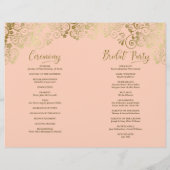Nous le faisons ! Programme de mariage plié DIY Co (Dos)
