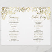 Nous le faisons ! Programme de mariage plié DIY Gl (Dos)