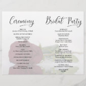 Nous le faisons ! Programme de mariage plié DIY Ro (Dos)