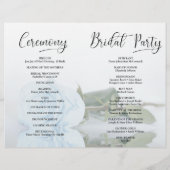 Nous le faisons ! Programme de mariage plié DIY Ro (Dos)