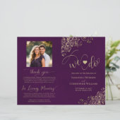 Nous le faisons ! Programme de mariage plié DIY Vi (Debout devant)