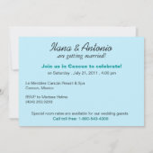 Nous le faisons sur le lieu de Save the Date sur l (Dos)