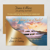 Nous le faisons sur un Yacht Save the Date II (Devant / Derrière)
