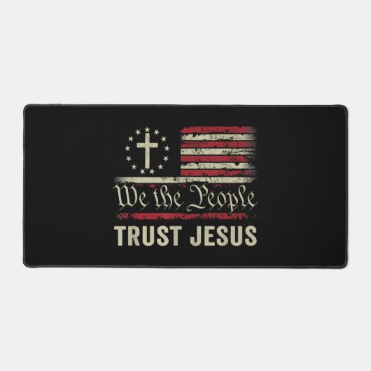 Nous Le Peuple Confiance Jésus - USA Drapeau Chris (Recto)