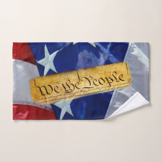Nous Le Peuple Drapeau Américain (Serviette à main)