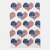 Nous Le Peuple Drapeau Américain Coeur Serviette d (Vertical)