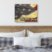 Nous le peuple Drapeau toile enveloppée (Insitu(Chambre))