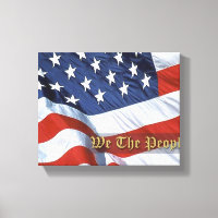 Nous le peuple Drapeau toile enveloppée