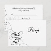 Nous le voulons, Carte de réponse de mariage noir  (Devant / Derrière)