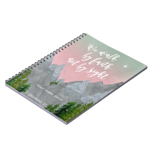 nous marchons par la foi et non par la vue carnet  (Côté gauche)