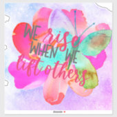 Nous montons quand nous levons d'autres stickers m (Feuille)