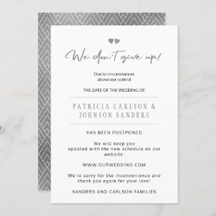 Nous n'abandonnons pas le faire-part mariage repor