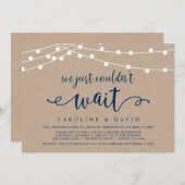 Nous n'avons pas pu attendre, Faire-part de Mariag (Devant / Derrière)