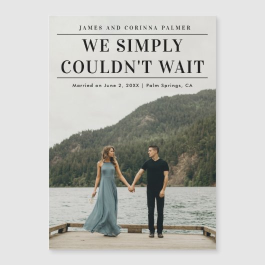 Nous N'Avons Pas Pu Attendre Le Faire-part Mariage (Devant)