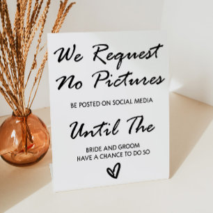 Nous Ne Demandons Aucune Photo Mariage Panneau Pié