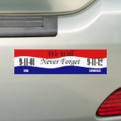 Nous N'Oublierons Jamais Le Sticker De Bumper (En voiture)
