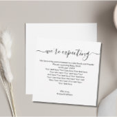 Nous nous attendons à une Faire-part minimale de g