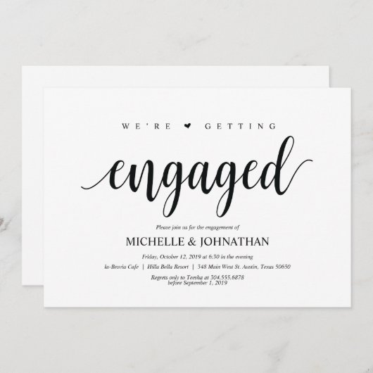 Nous nous engageons, invitations du parti Engageme (Devant / Derrière)