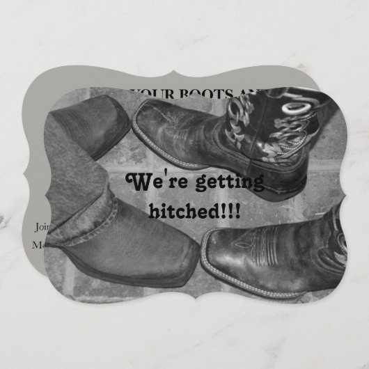 NOUS NOUS FAIVONS FRAPPER ! ! ! FAIRE-PART DE MARI (Devant / Derrière)