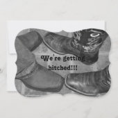 NOUS NOUS FAIVONS FRAPPER ! ! ! FAIRE-PART DE MARI (Devant)