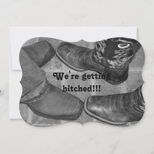 NOUS NOUS FAIVONS FRAPPER ! ! ! FAIRE-PART DE MARI (Devant)