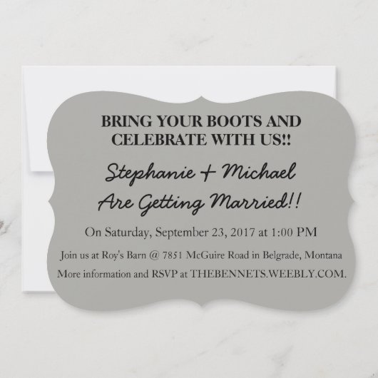 NOUS NOUS FAIVONS FRAPPER ! ! ! FAIRE-PART DE MARI (Dos)