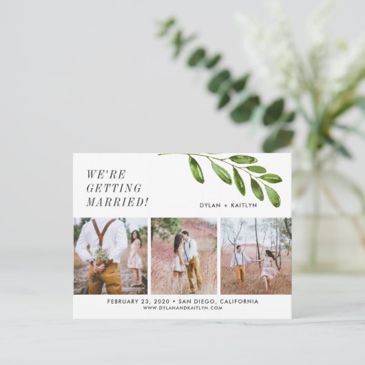 Nous nous marions Enregistrer la carte postale Dat (Debout devant)