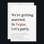 Nous nous marions Invitation de mariage à Vegas<br><div class="desc">Typographie moderne   ambiance de Las Vegas</div>
