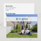 Nous nous sommes déplacés ! Nouvelle carte postale (Devant / Derrière)