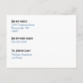 Nous nous sommes déplacés ! Nouvelle carte postale (Dos)