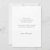 Nous nous sommes enfuis Carte de photo d'annonce d (Dos)