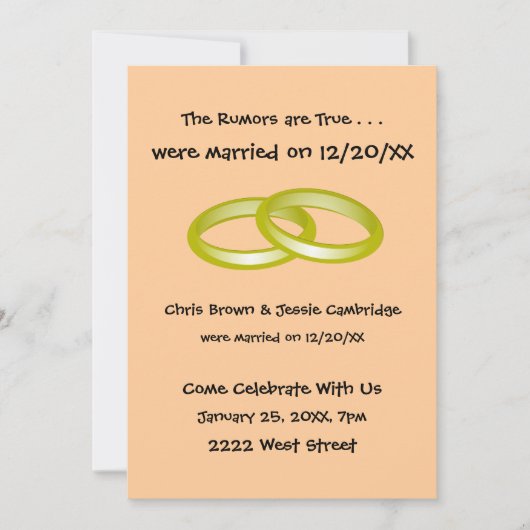 Nous nous sommes enfuis ensemble ! invitation pour (Devant)