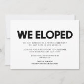 Nous nous sommes enfuis Faire-part de mariage mode (Devant)