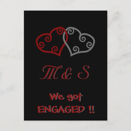 Nous nous sommes juste fiancés ! carte postale (Devant)