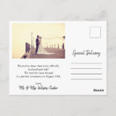 Nous nous sommes mariés, Carte postale de mariage  (Dos)