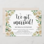 Nous nous sommes mariés Elopement Reception Carte  (Devant / Derrière)