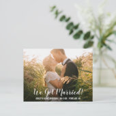 Nous nous sommes mariés faire-part carte postale W (Debout devant)