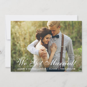 Nous Nous Sommes Mariés ! Faire-part Elopement