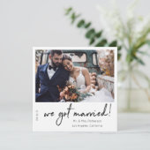 Nous Nous Sommes Mariés Faire-part Photo Instantan (Debout devant)