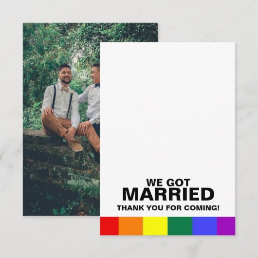 Nous nous sommes mariés Merci d'être venu (Devant / Derrière)