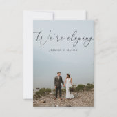 Nous partons en cachette annonce faire-part (Devant)