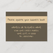 nous passons à cali carte de visite (Dos)