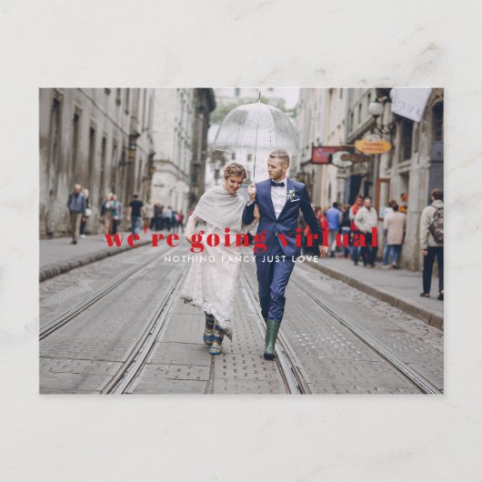 Nous passons au virtuel | Invitation de mariage vi (Devant)