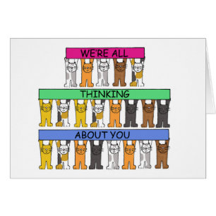 Nous pensons tous à toi Cartoon Cats