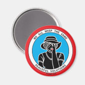 Nous Pleurons Tous Le Même Aimant Rond De 1 Rouge_ (Recto/Verso)