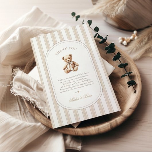 Nous pouvons attendre le Carte de remerciements Ba