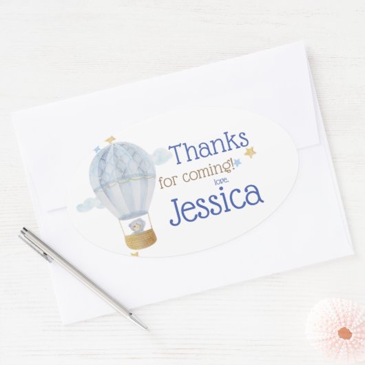 Nous pouvons attendre ovale merci Sticker (Enveloppe)