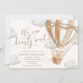 Nous Pouvons Attendre Tan Baby shower Invitation (Devant)