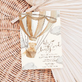 Nous Pouvons Attendre Tan Baby shower Invitation